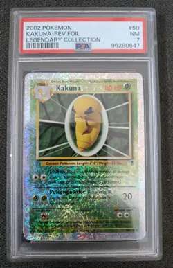 Pokemon Legendary Collection Reverse Holo Kakuna #50/110 PSA 7 NM - Image 1