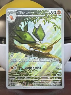 Vibrava Pokemon TCG Scarlet & Violet Surging Sparks 206/191 Illustration Rare - Image 3
