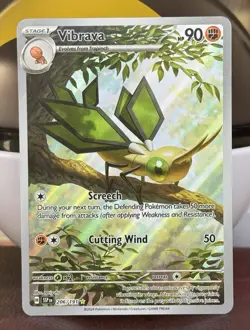 Vibrava Pokemon TCG Scarlet & Violet Surging Sparks 206/191 Illustration Rare - Image 4