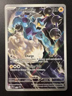 2025 Pokemon Scarlet & Violet Black Bolt ETB Thundurus #209 BLACK STAR PROMO! - Image 1