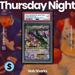 2021 POKEMON SWSH CELEBRATIONS #76/108 M RAYQUAZA EX CLASSIC COLLECTION PSA 9 - Image 1