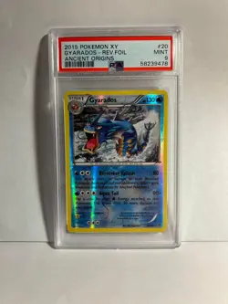 2015 Pokemon XY Gyarados 20/98 Ancient Origins Reverse Foil PSA 9 MINT - Image 1