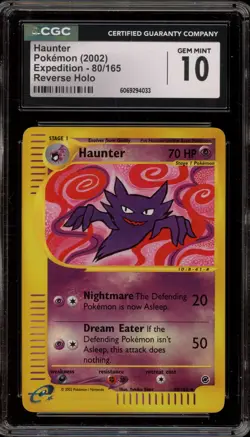 Pokemon Haunter Expedition Reverse Holo #80 CGC 10 Gem Mint - Image 1