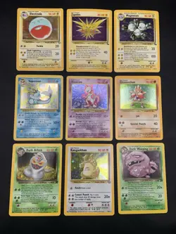 Vintage Pokemon Cards Holo Rare WOTC Lot Base Set, Jungle, Fossil - Mewtwo MP/HP - Image 1