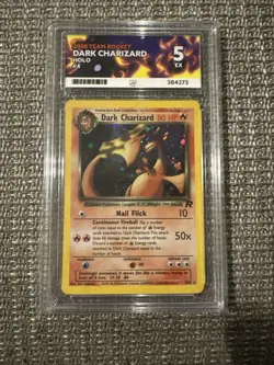 Dark Charizard Holo Rare 4/82 ACE 5 Team Rocket 2000 Set Pokemon Trading Card NM - Image 1