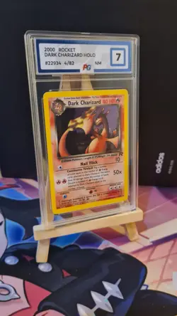 Dark Charizard 4/82 Team Rocket Holo Rare Pokemon Card 2000 NM graded 7 - Image 1