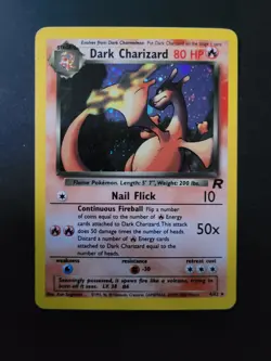 Dark Charizard 4/82 Holo Rare Team Rocket Vintage Pokemon Card WOTC 2000 - Image 1