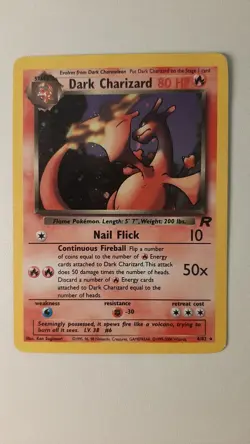 Dark Charizard 4/82 Holo Rare Team Rocket Vintage Card WOTC Pokemon TCG - Image 1