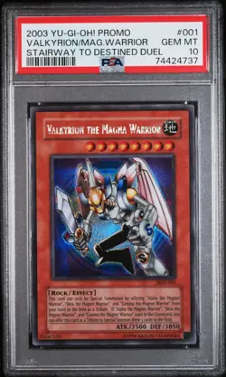 2003 YU-GI-OH! PROMO #001 VALKYRION THE MAGNA WARRIOR PSA 10 - Image 1