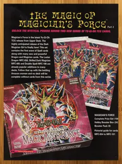 2003 Yu-Gi-Oh! TCG Magician's Force Print Ad/Poster CCG Card Game Promo Art 00s - Image 1
