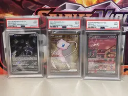 Pokemon PSA 9 Mew Ex 053 Metal 205 Mewtwo 052 SVP 151 UPC Promo Set Fresh Grade - Image 1