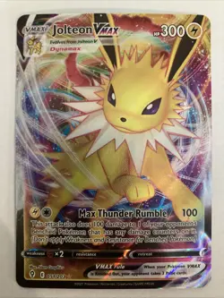 Pokemon TCG Jolteon VMAX Holo Ultra Rare Card Evolving Skies 051/203 NM - Image 1