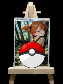 Pokemon Misty Anime Waifu Custom DIY Trainer Art Pokemon card - Image 1