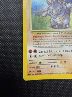 Brock's Rhydon - 2/132 - Pokemon Gym Heroes Unlimited Holo Rare Card WOTC - DMG - Image 3