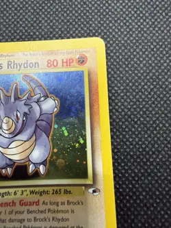Brock's Rhydon - 2/132 - Pokemon Gym Heroes Unlimited Holo Rare Card WOTC - DMG - Image 4