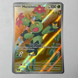 Maractus Illustration Rare SV Black Bolt 093/086 NM Holo Pokemon Card TCG IR - Image 1
