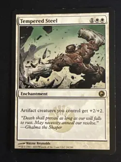 1x Tempered Steel (24) Scars of Mirrodin MP MTG Magic the Gathering x1 MKE - Image 1