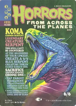MTG Koma, Cosmos Serpent (1765) *Non-Foil* Borderless Secret Lair: Magazines NM - Image 1