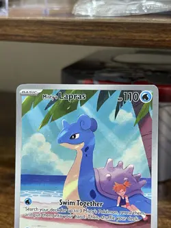 Pokemon TCG Destined Rivals Misty's Lapras Illustration Rare Card 194/182 NM - Image 2