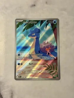 Pokemon TCG Destined Rivals Misty's Lapras Holo Card 194/182 Illustration Rare - Image 1