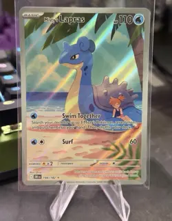Pokemon TCG Destined Rivals Misty's Lapras Holo Card 194/182 Illustration Rare - Image 1