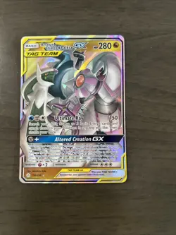 Pokemon TCG Arceus & Dialga & Palkia GX 156/236 Cosmic Eclipse Rare Card - Image 1