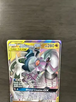 Pokemon TCG Arceus & Dialga & Palkia GX 156/236 Cosmic Eclipse Rare Card - Image 3