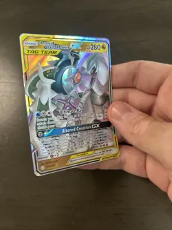 Pokemon TCG Arceus & Dialga & Palkia GX 156/236 Cosmic Eclipse Rare Card - Image 4