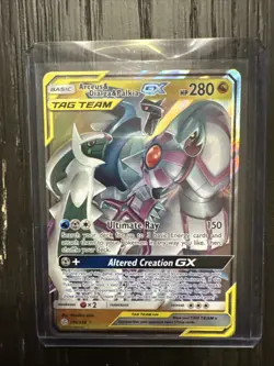 Pokemon TCG Arceus & Dialga & Palkia GX 156/236 Cosmic Eclipse Ultra Rare Card - Image 1