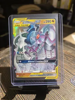 Pokemon TCG Arceus & Dialga & Palkia GX 156/236 Cosmic Eclipse Ultra Rare Card - Image 1