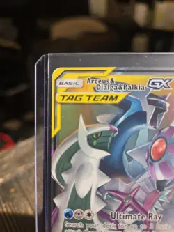 Pokemon TCG Arceus & Dialga & Palkia GX 156/236 Cosmic Eclipse Ultra Rare Card - Image 2