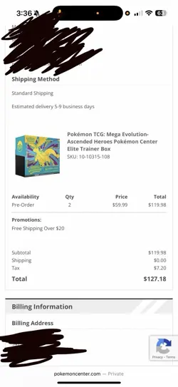Ascended Heroes Pokemon Center Elite Trainer Box (ETB) X2 CONFIRMED PRESALE - Image 1