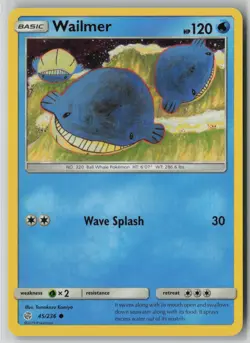 Wailmer 45/236 Pokemon Cosmic Eclipse Common Lightly Played (LP) 1 - Image 1