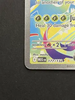Pokemon Mega Venusaur Ex 177/132 Me01 Mega Evolution Full Art Holo Rare Card - Image 2