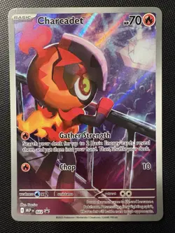 2025 Pokemon Phantasmal Flames Charcadet BLACK STAR PROMO HOLO Card 022! HOT! - Image 1