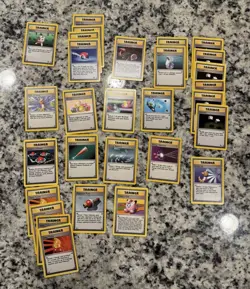 VINTAGE Pokemon LOT of 246 TCG Grass Type, Trainer Cards, Energy, WOTC - Image 2