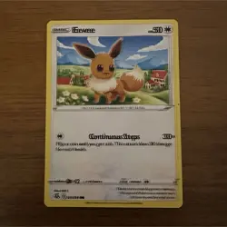 Smearing/smudging Error Pokemon card, Pokemon TCG Eevee 205/264 - Image 1