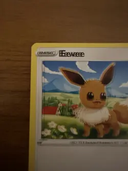 Smearing/smudging Error Pokemon card, Pokemon TCG Eevee 205/264 - Image 4