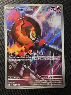 2025 Pokemon Phantasmal Flames Charcadet 022 BLACK STAR PROMO HOLO Card! HOT! - Image 1
