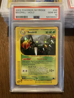 2003 POKEMON SKYRIDGE H4 BEEDRILL-HOLO PSA 10! - Image 1