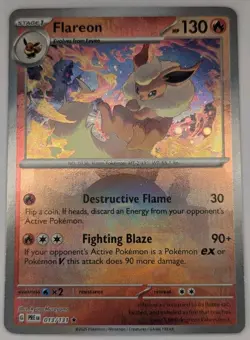 Flareon 13/131 Pokemon TCG S&V Prismatic Evolutions Pokeball Reverse Holo NM - Image 1