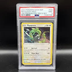 RAYQUAZA 2024 POKEMON BLACK STAR PROMO PREMIUM SEA & SKY #SWSH029 PSA 9 Q0465 - Image 1