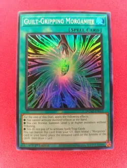 YuGiOh Guilt Gripping Morganite - Holo Super Rare 1st Edition - NM - DUAD-EN091 - Image 1