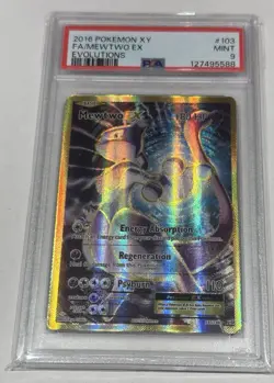 2016 POKEMON XY FA/MEWTWO EX EVOLUTIONS 103/108 - PSA 9 - Image 1