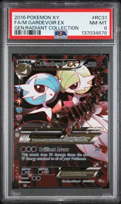 2016 POKEMON XY GENERATIONS RADIANT COLLECTION #RC31 FA/M GARDEVOIR EX PSA 8 - Image 1