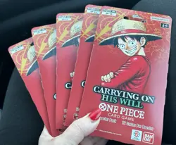 One Piece TCG - Carrying On His Will - Sleeved Booster Packs Lot Of 5 - Sealed - Image 1