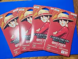 One Piece OP-13 CARRYING ON HIS WILL Sleeved Booster Packs Lot Of 4 NEW/SEALED - Image 1