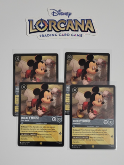 Disney Lorcana Mickey Mouse Giant Mouse Legendary Playset x4 Non Foil Rare - Image 1