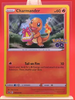 Charmander SWSH232 Pokemon GO Ultra Holo Rare Black Star Promo Pokemon Card New - Image 1