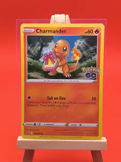 Charmander SWSH232 Pokemon GO Ultra Holo Rare Black Star Promo Pokemon Card New - Image 3